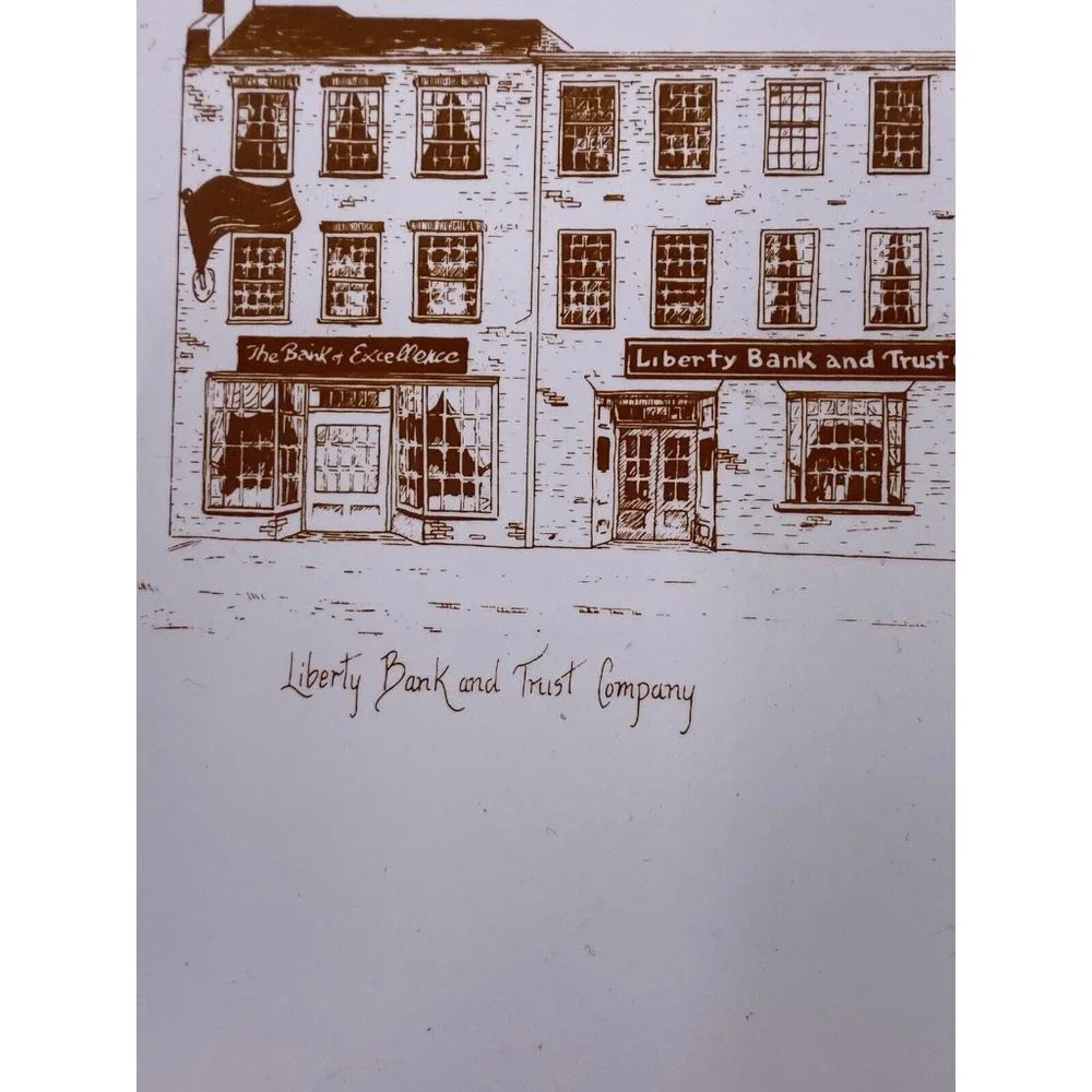 Boston, Massachusetts Liberty bank & Trust Company Ceramic Wall Tile (A2)